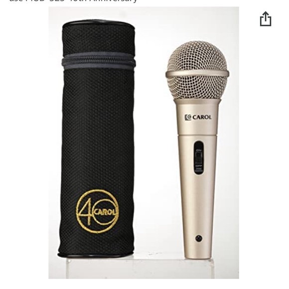 Like New! CAROL Dynamic Vocal Microphone unidirectional MUD-525 XLR karaoke gold - Picture 3 of 9
